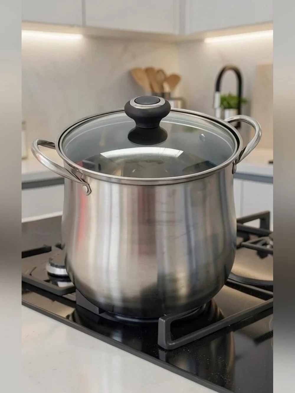 10-inch 8 Quart (7.5 Liter) Stainless Steel Stockpot With Glass Lid